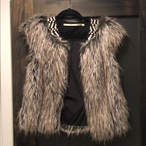 Faux fur embellished Cynthia Vincent Vest